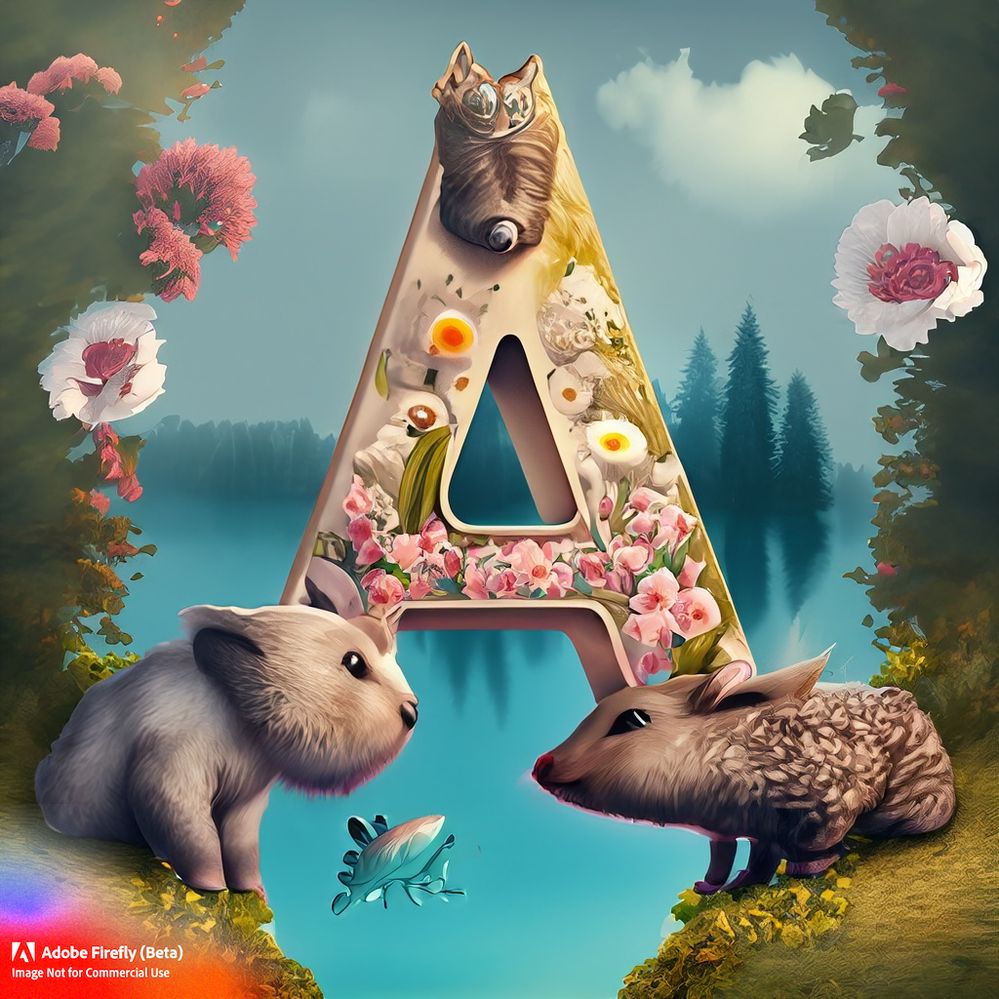 Firefly_cute,+letter A, flowers, lake, forest, animals, lettering, typography, illustration_hyper_realistic_18174.jpg
