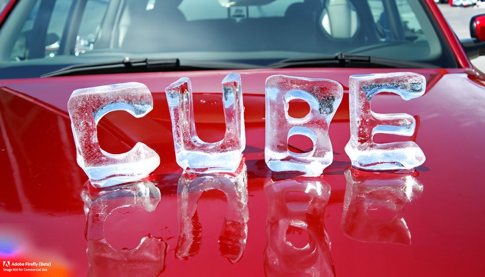 Firefly_The+word “cube” made out of ice on hood of red ferrari_53517.jpg