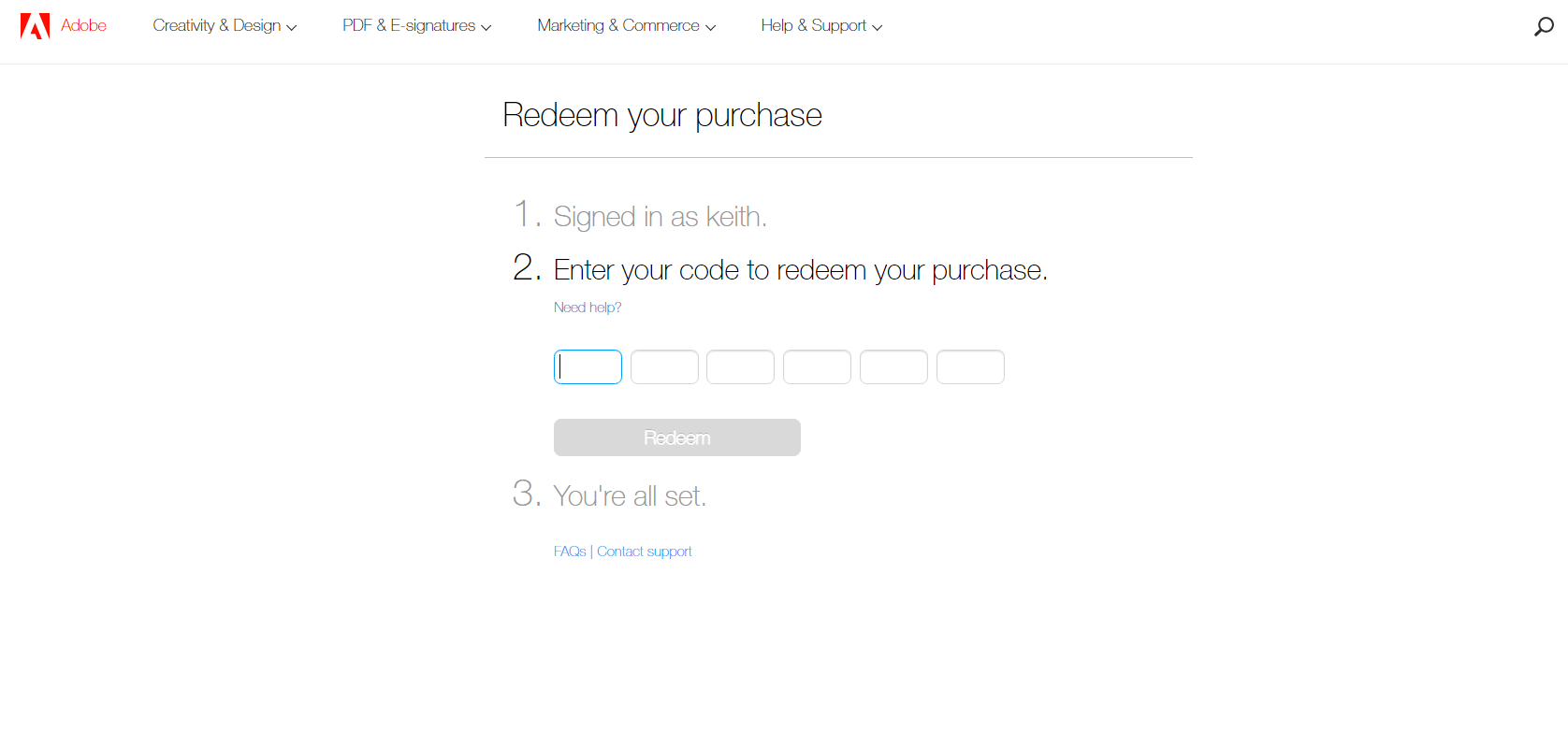 Solved: Get A Serial Number From Redemption Code - Adobe Community ...