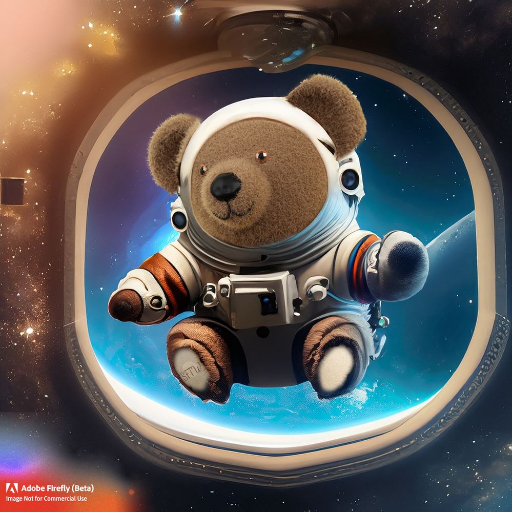 Firefly_a+Tedybear in a Spacesuite floating in space_photo_46105 Kopie.jpg