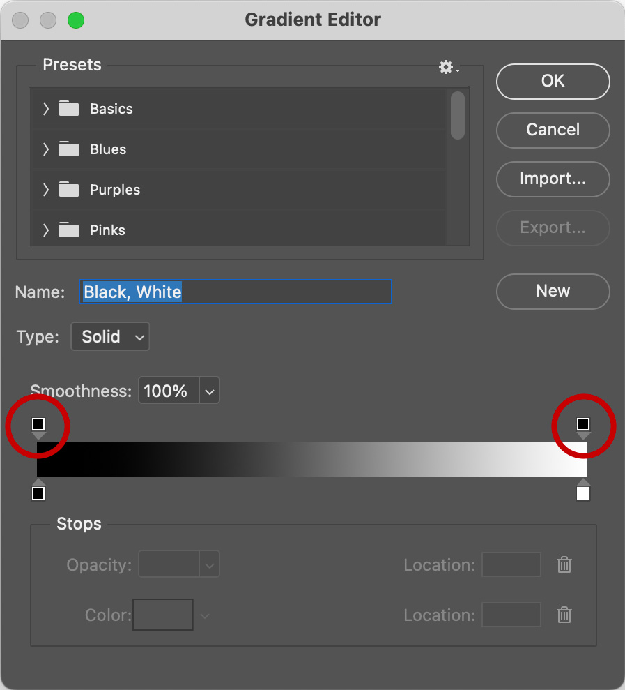 Photoshop gradient’s tag missing - Adobe Community - 13747162