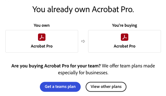 why cant i download adobe acrobat pro in creative cloud