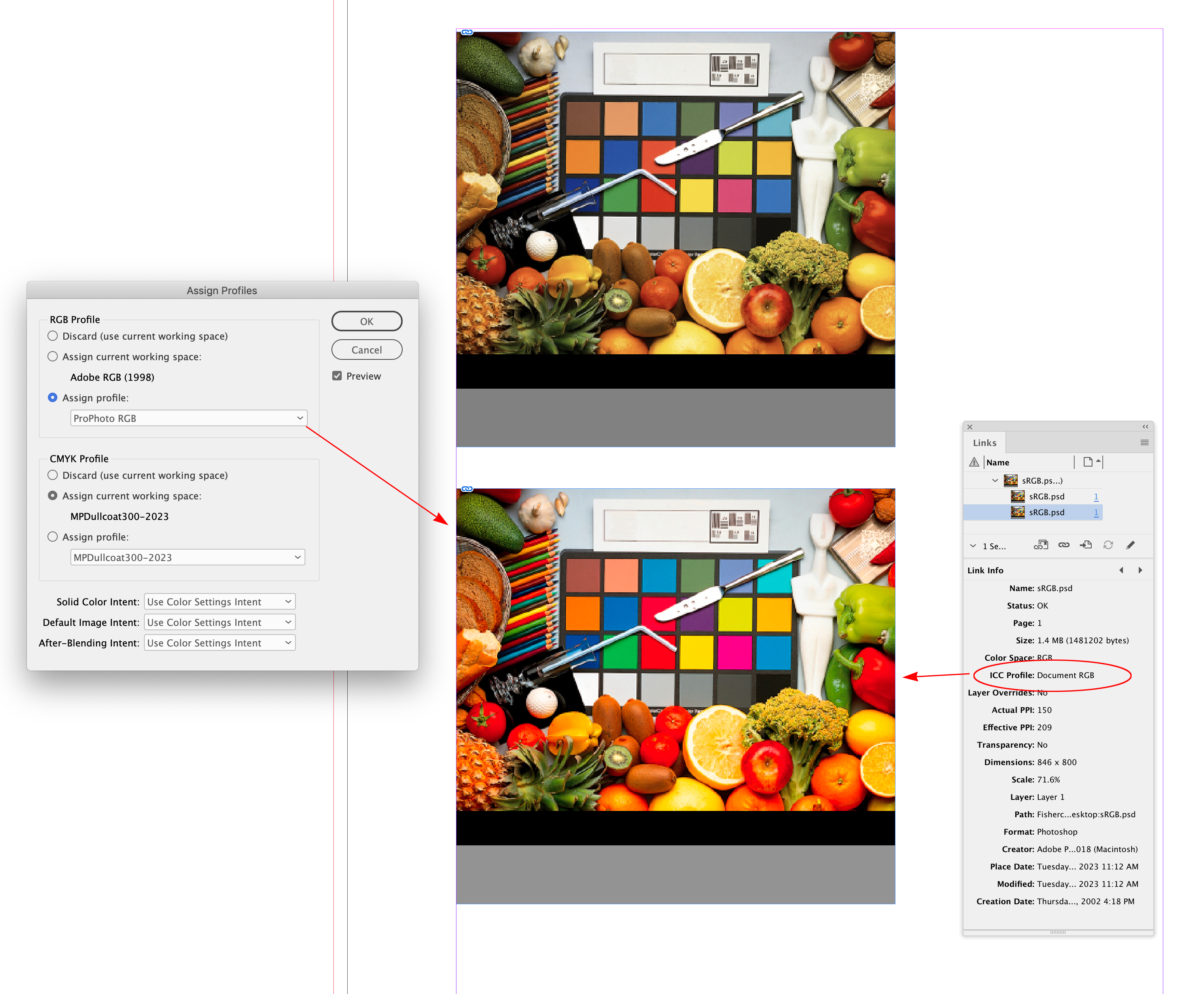 Colours displaying wrong on placed image in inDesi... - Adobe Community ...