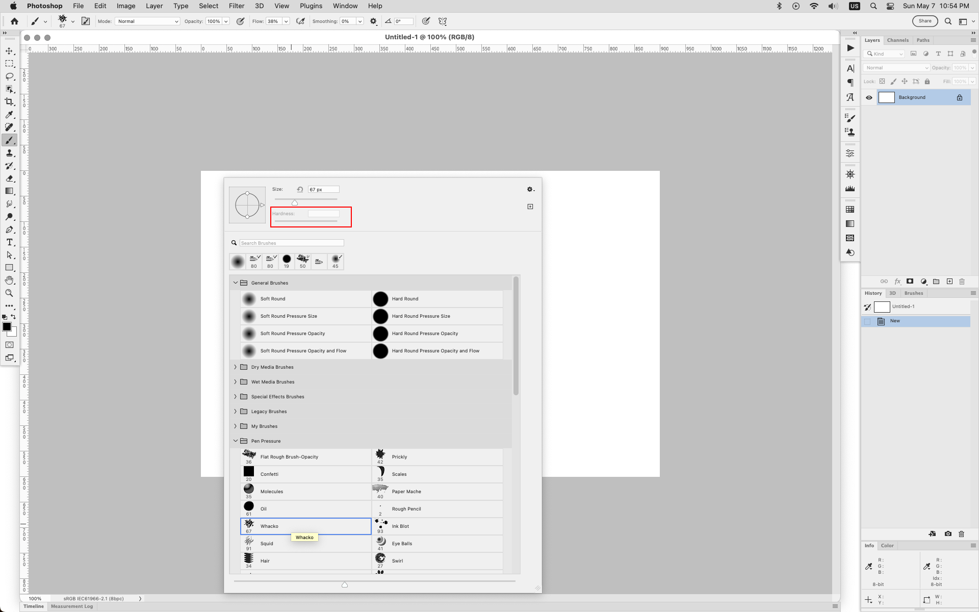 Solved Brush Settings Opacity Setting greyed out Adobe Community