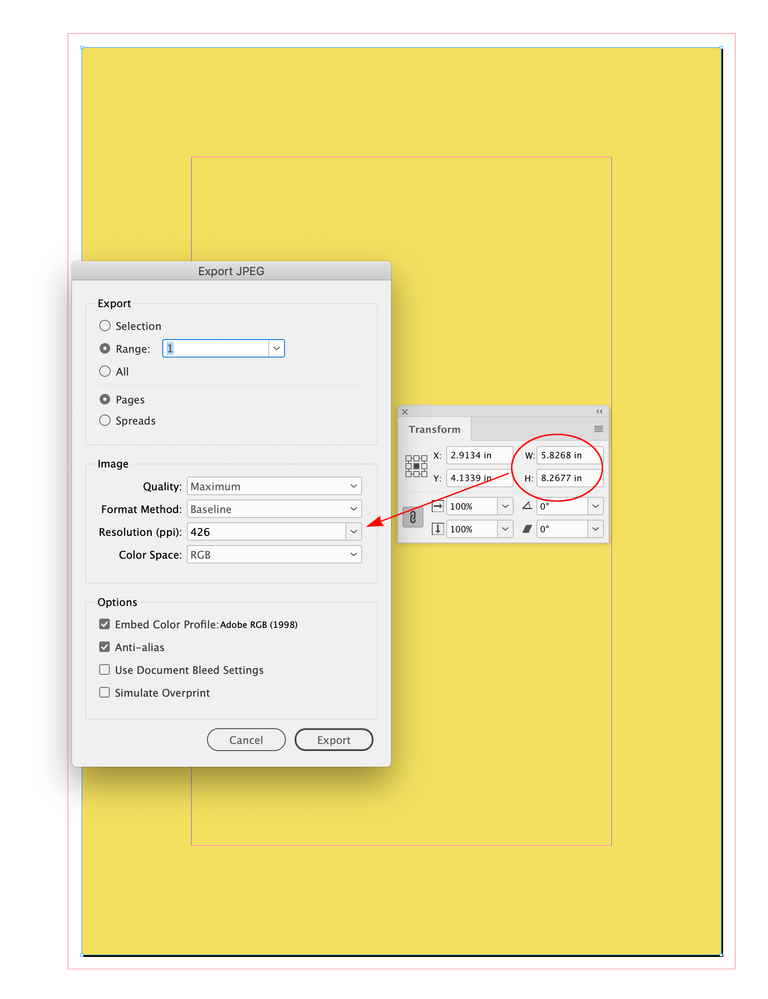 Solved: InDesign Export To JPG, File Dimensions Are Signif... - Adobe ...