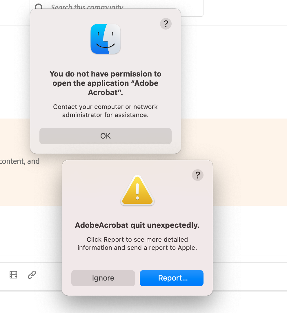 Adobe Informs That I Do Not Have The Permission To... - Adobe Support ...