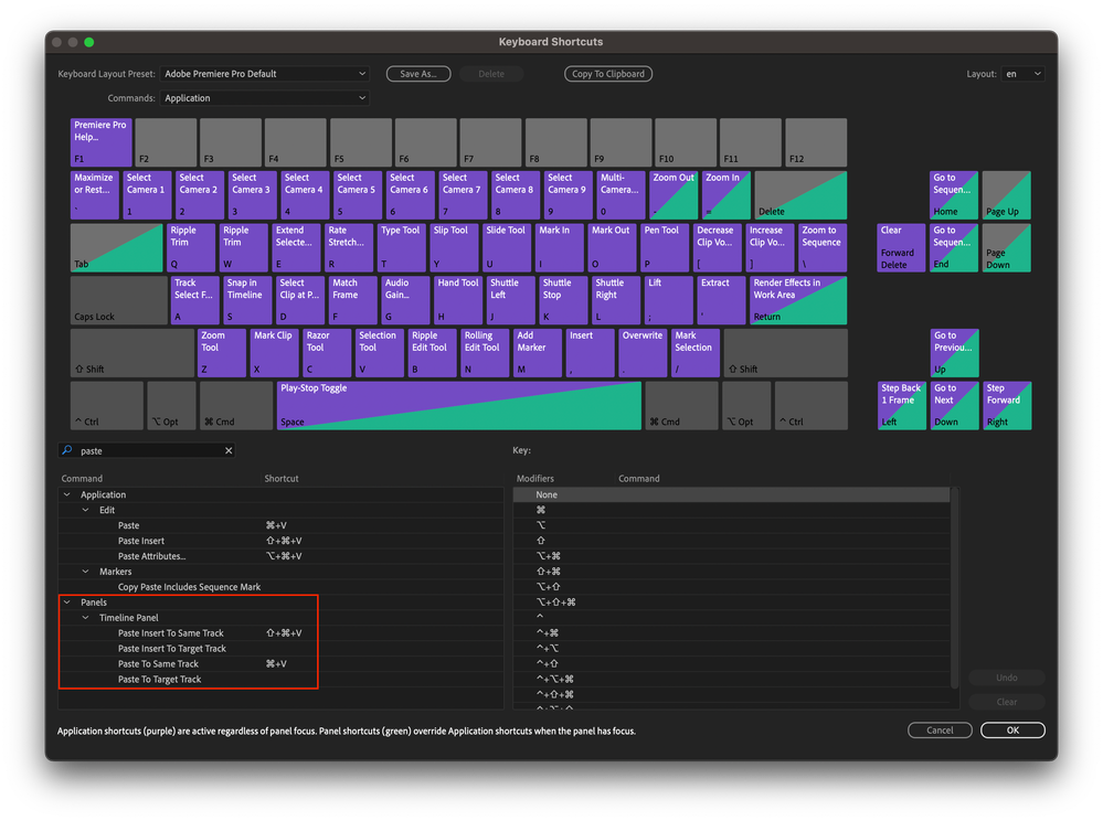 Keyboard shortcuts