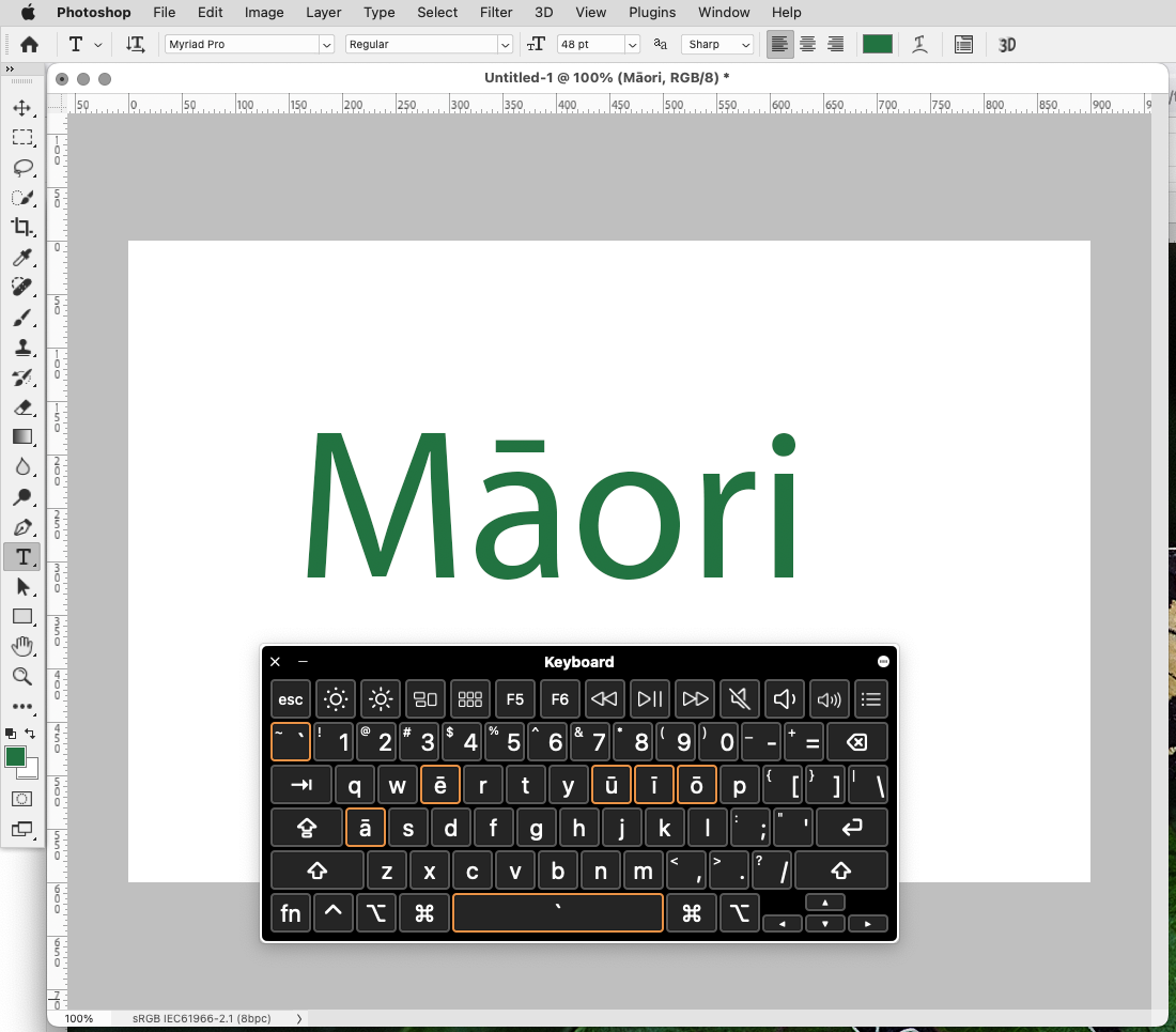 Solved: how do I use maori macrons in Photoshop Type tool - Adobe ...