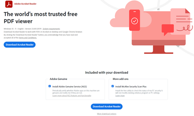 how to install adobe acrobat reader without mcafee