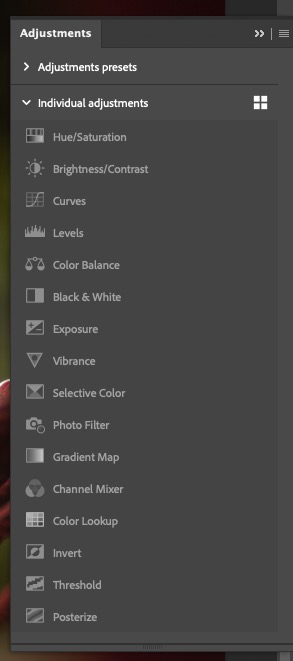 Adjustments Icons Greyed Out In Photoshop - Adobe Community - 13878417