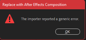 Importer Reported a Generic Error - Premiere Pro d... - Adobe Product ...
