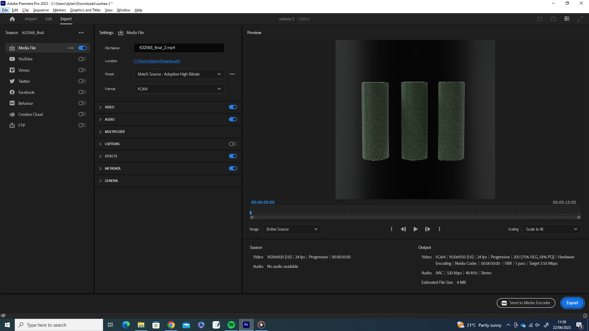 Solved: When Trying To Export Sequence Premiere Pro Adds B... - Adobe ...