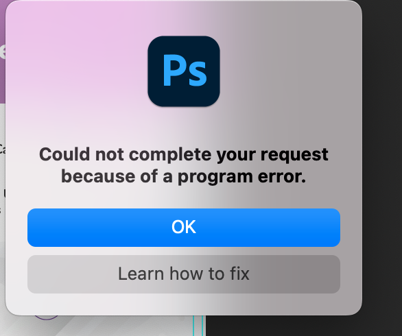 adobe photoshop error 102