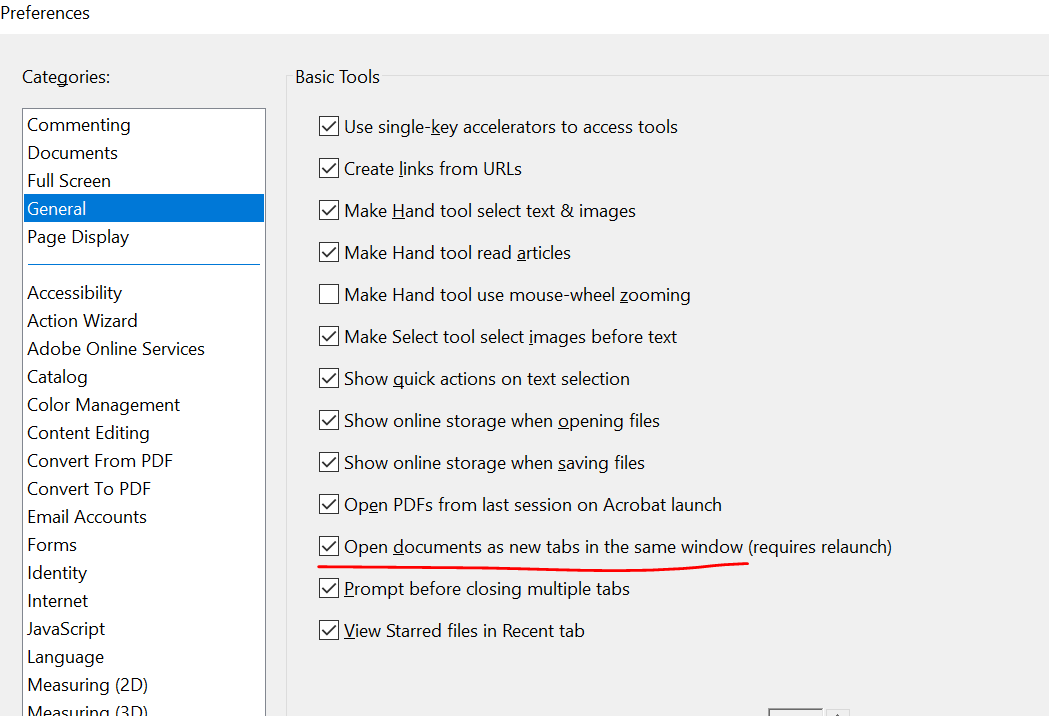 Stop Acrobat Pro Opening Documents In Tabs - Adobe Community - 13899951