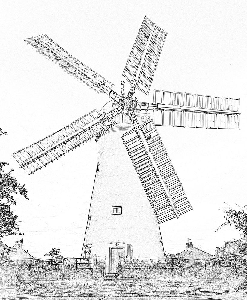 Windmill Line Art Notepaper.jpg