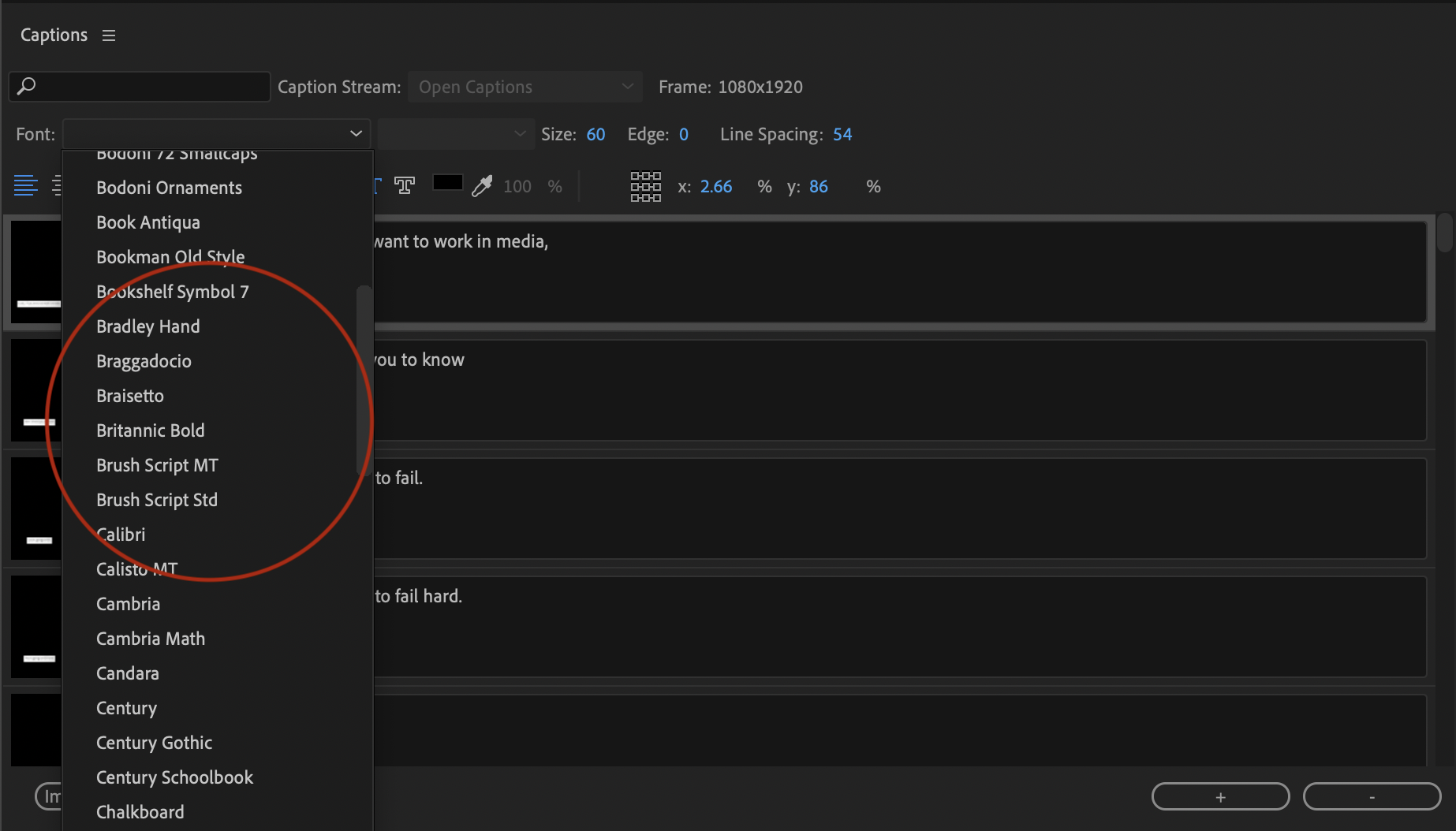 premiere pro open captions vs open subtitling