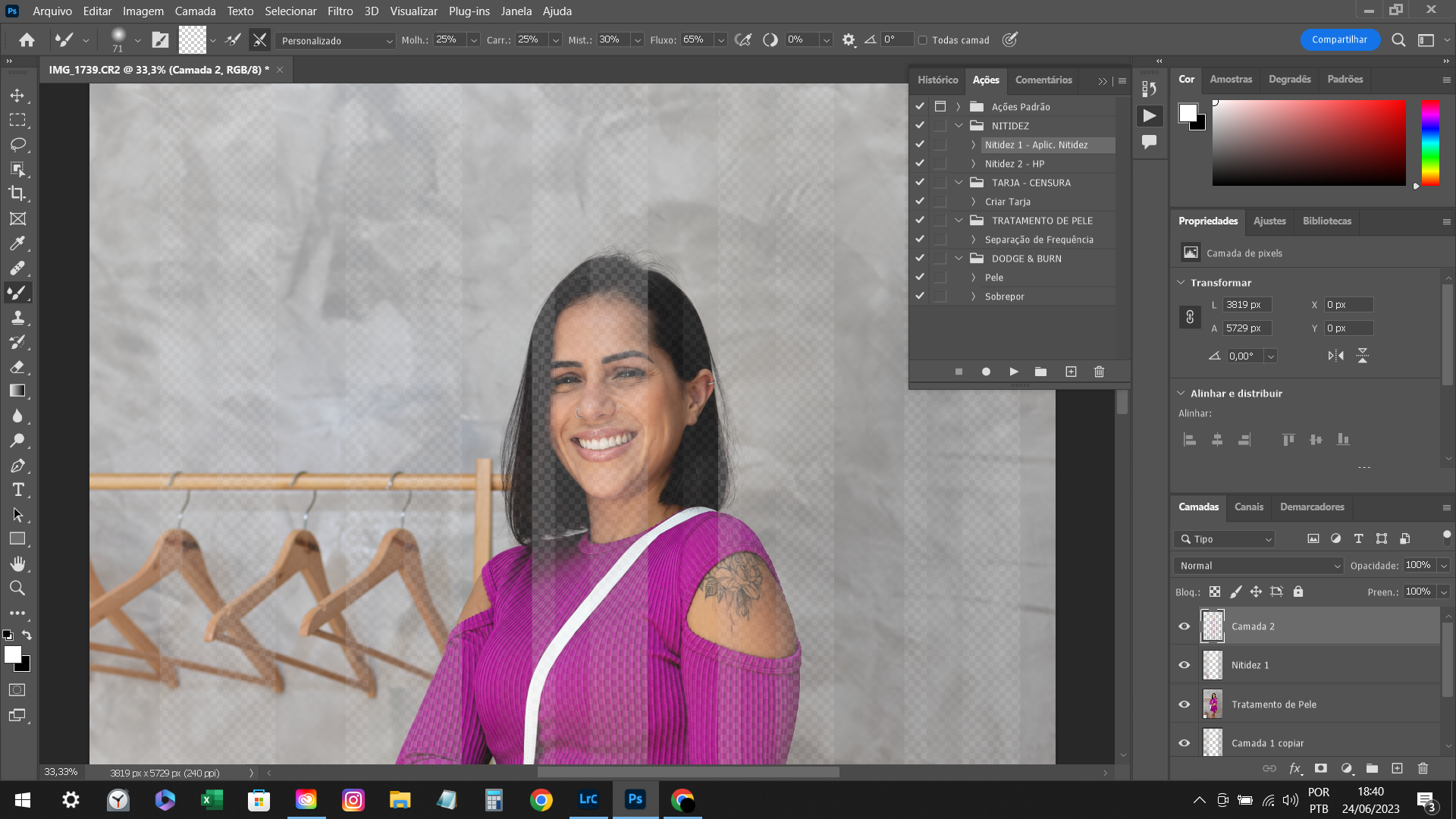 Bug comando ctrl + alt + shift + e / nova camada f... Adobe Community