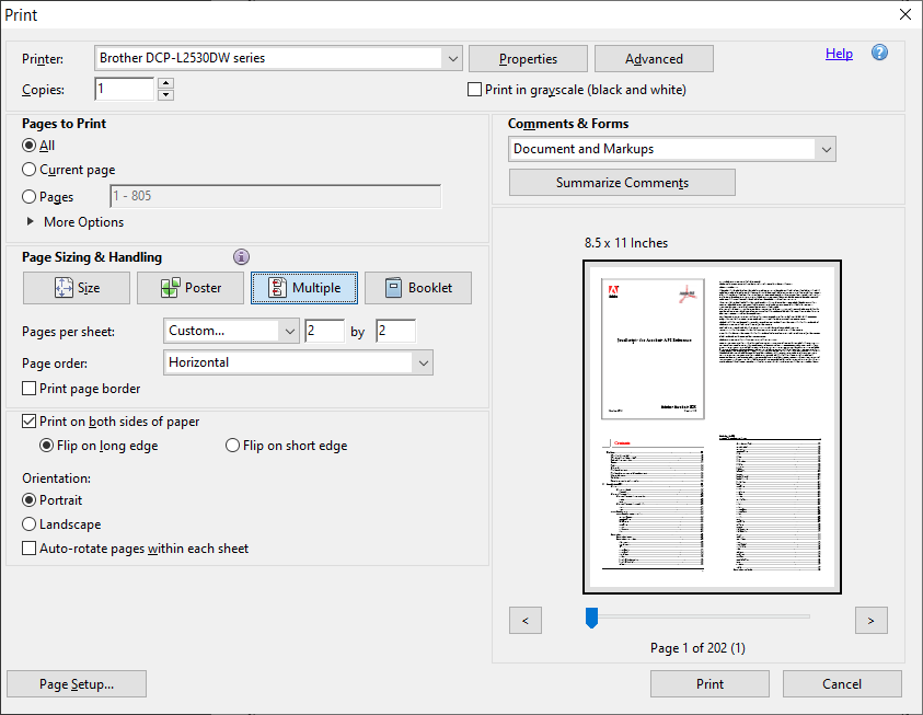 comment imprimer un document pdf a4 en a5