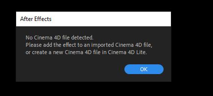 After Effects error Cinema 4d render failed 5070: - Adobe 