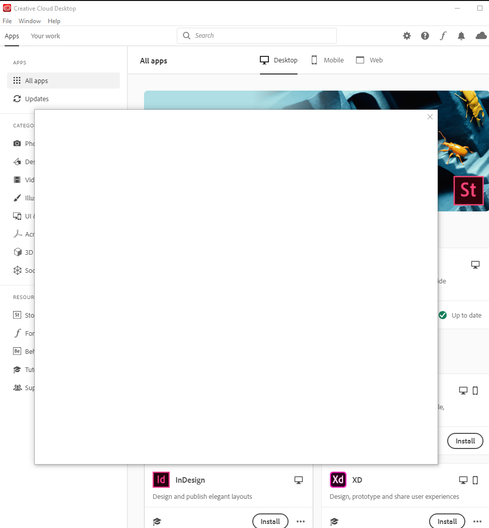 only white screen shown when start