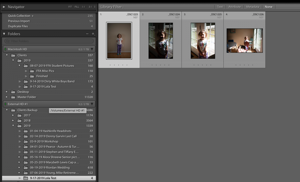 Same file with edits done in Lightroom now backed up on my external HD. The edits are gone.