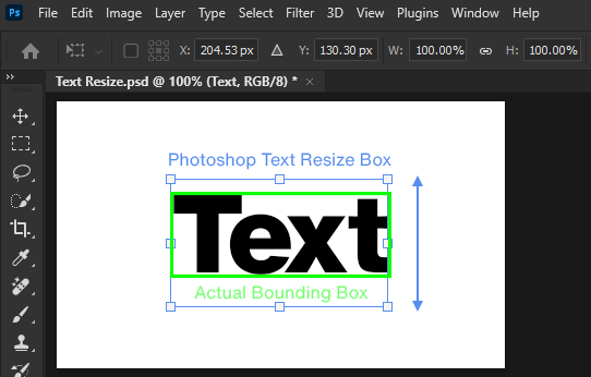 Solved: Resize Text Layer Based On Actual Bounding Box - Adobe ...