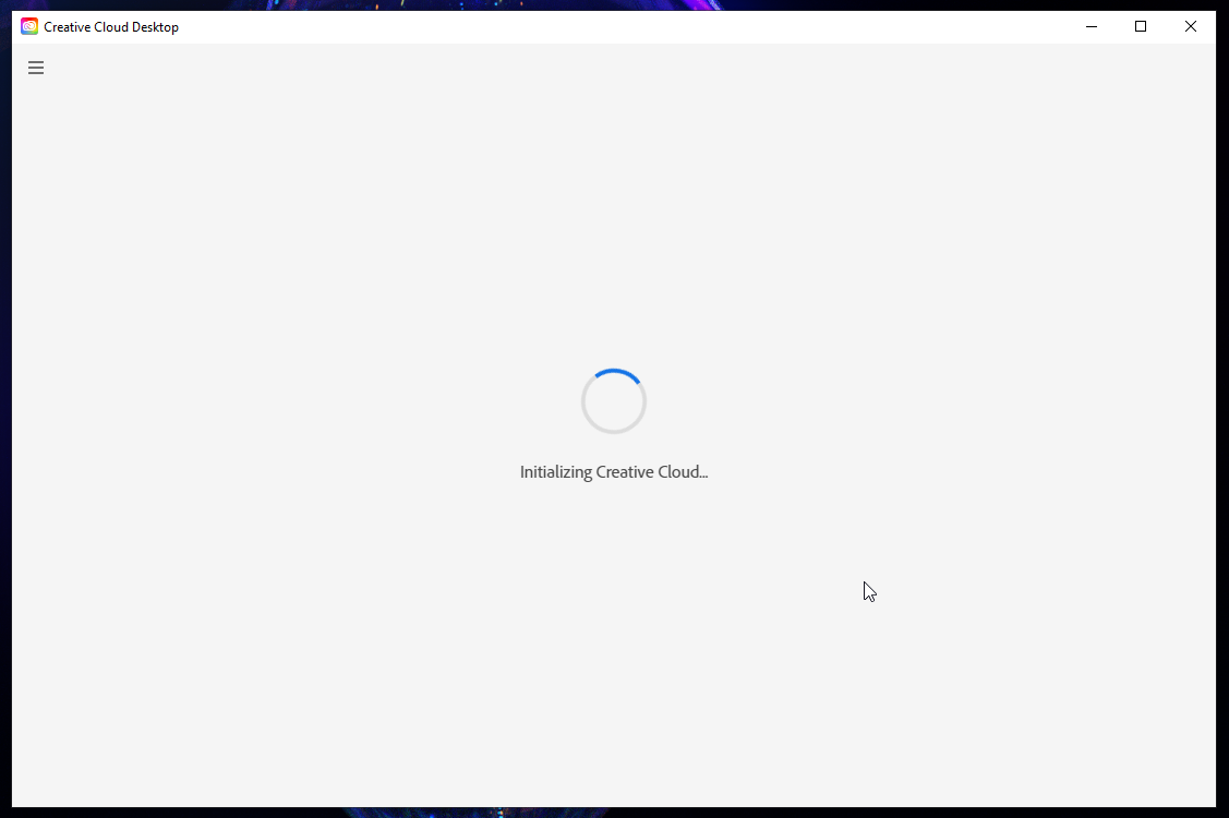 Initializing Creative Cloud... Stuck Forever - Adobe Community - 14043938