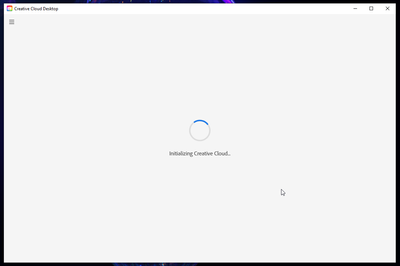 Initializing Creative Cloud... Stuck Forever - Adobe Community - 14043938