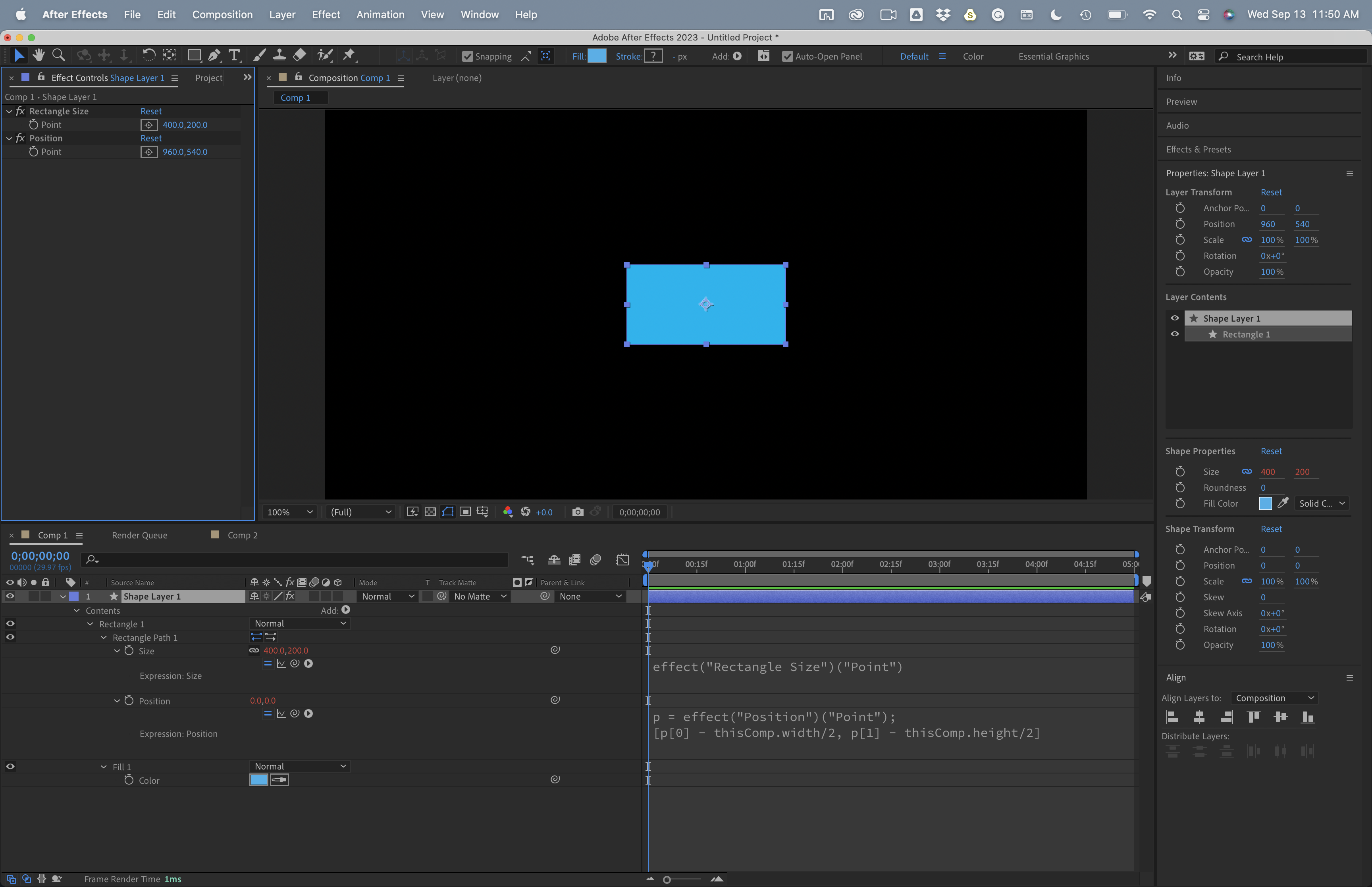 Solved: How to create a rectangle with expressions - Adobe Community ...