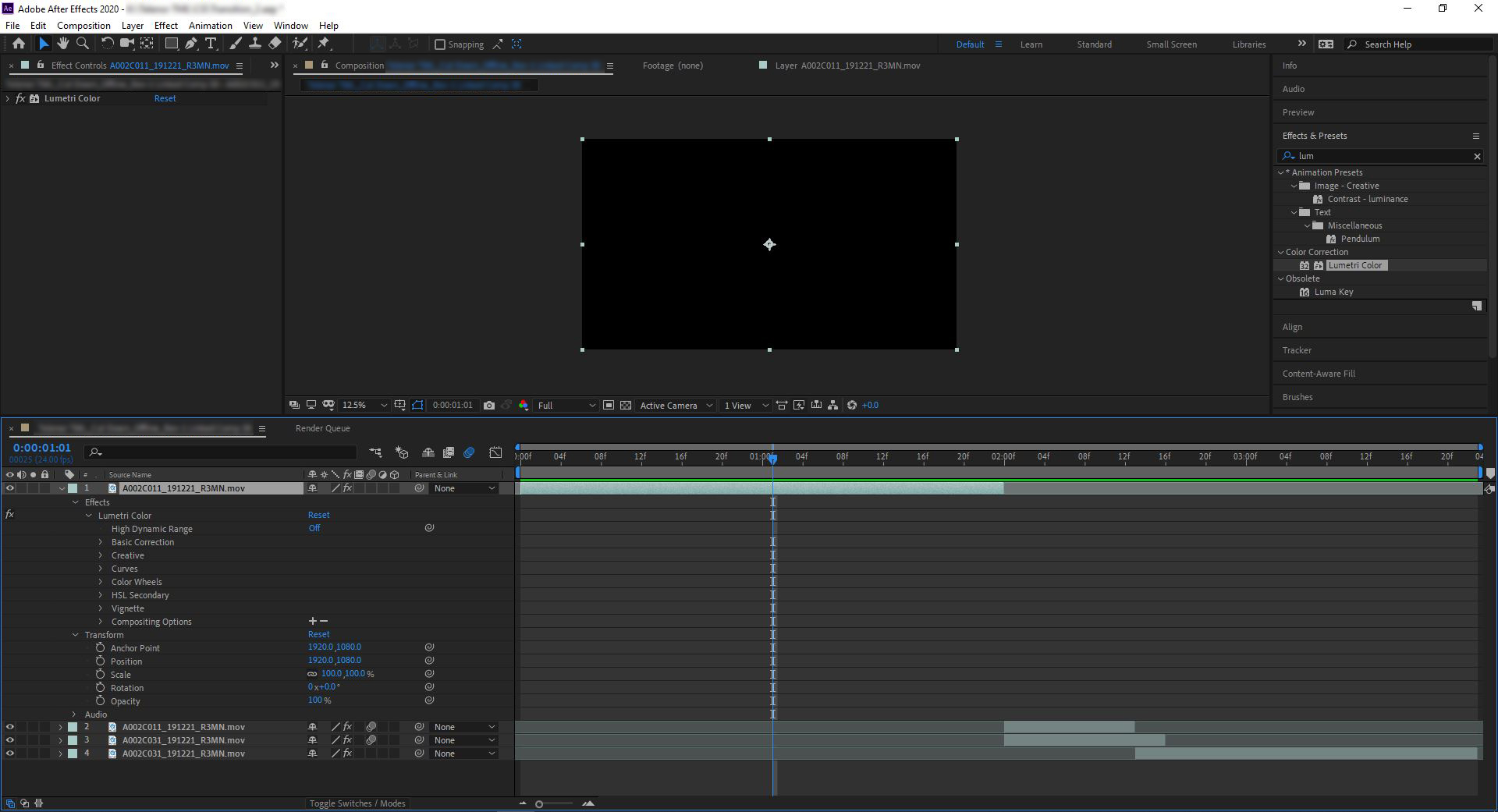 After Effects occur black frames when playback and... - Adobe Support ...