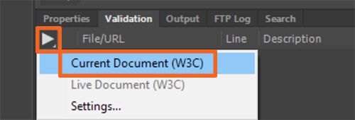 Validate Current Document (W3C)