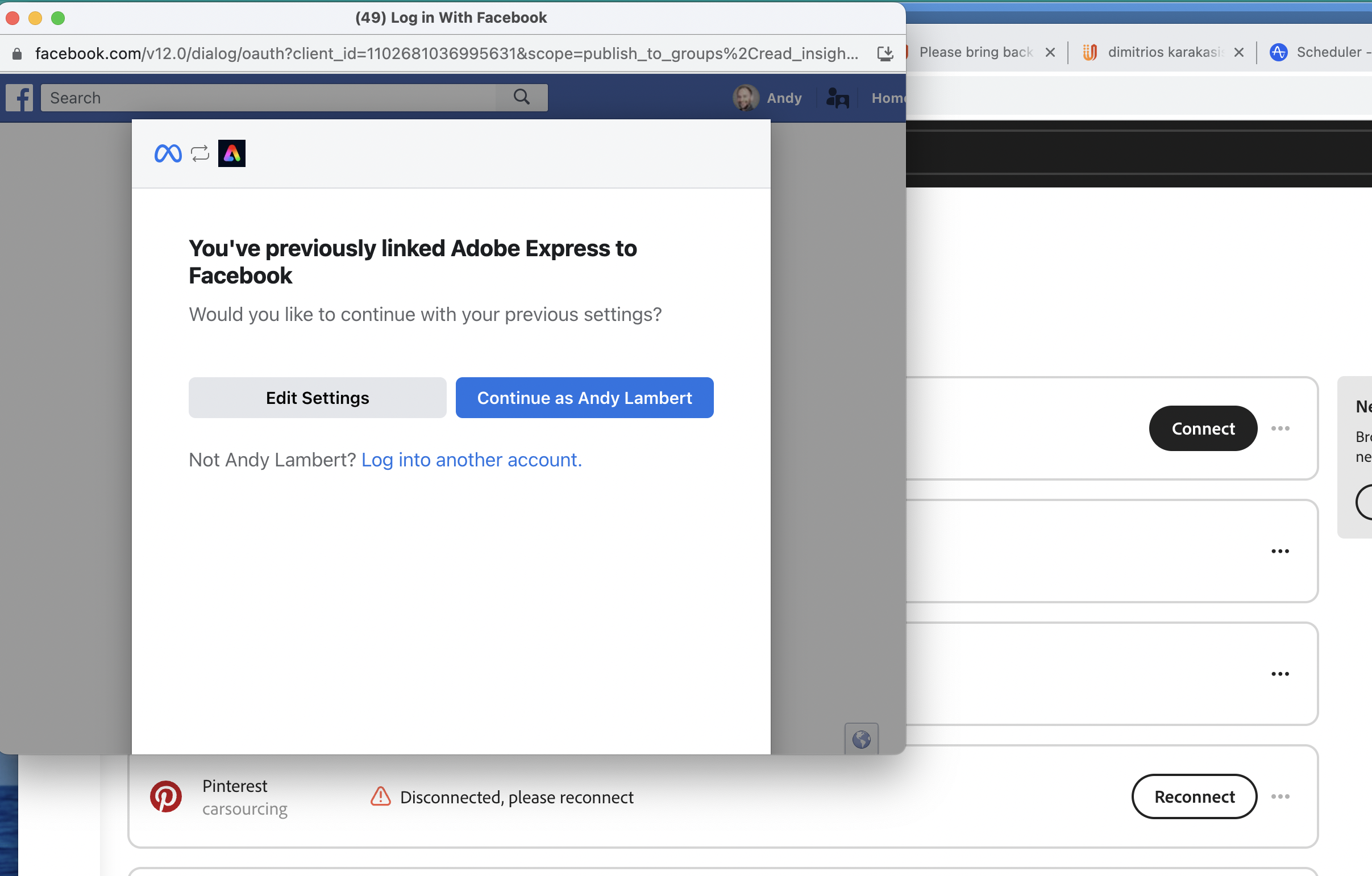 Connect to Facebook does not show Pages I admin - Adobe Community ...