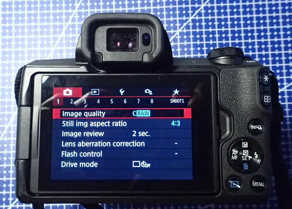 ratio option in Canon M50 (will affect crop fram in LR)