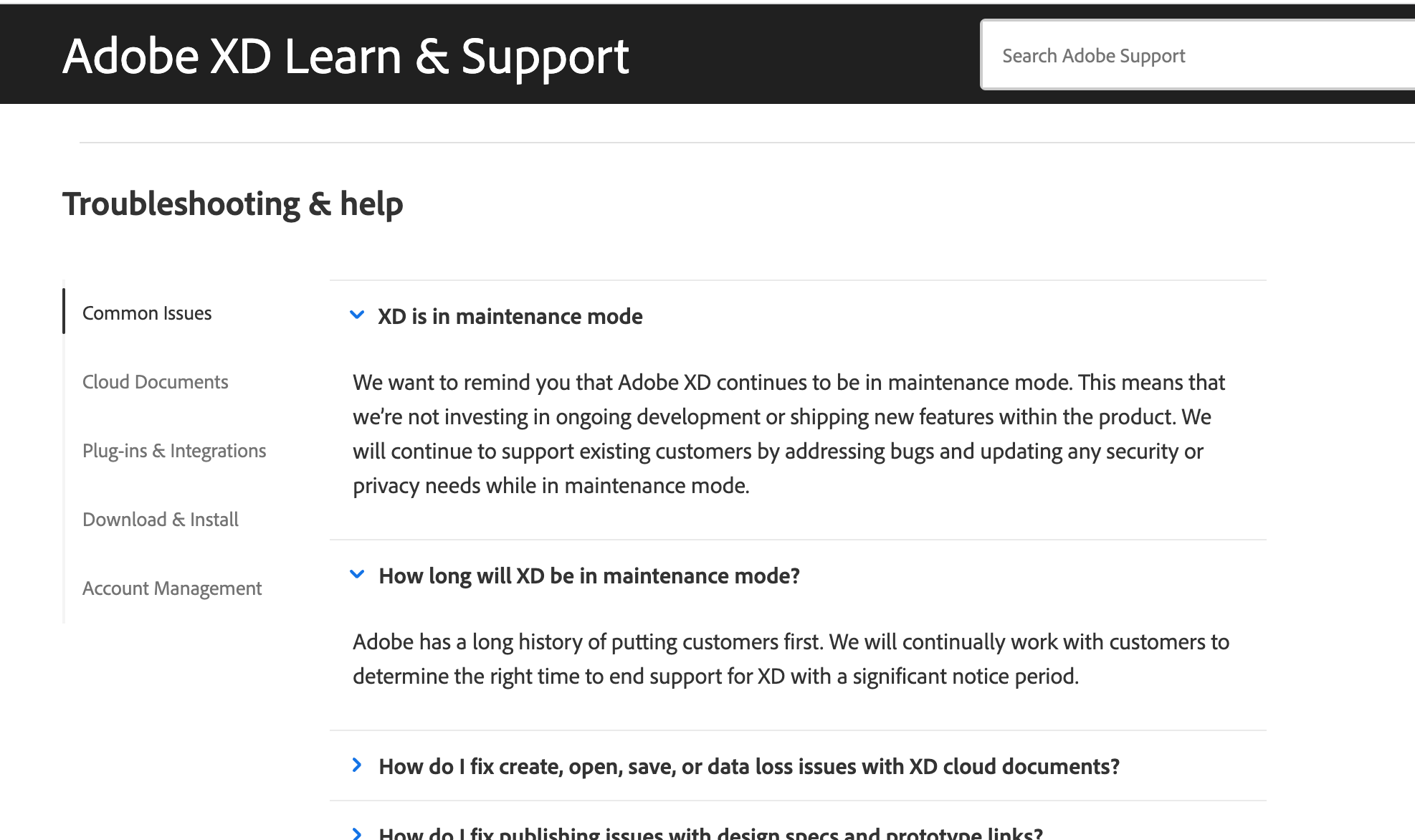Solved Has Adobe XD been discontinued? Adobe Community 13829739