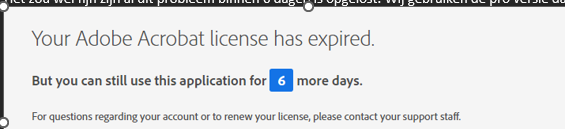 Your Adobe Acrobat License Has Expired Message - Adobe Community - 14113276