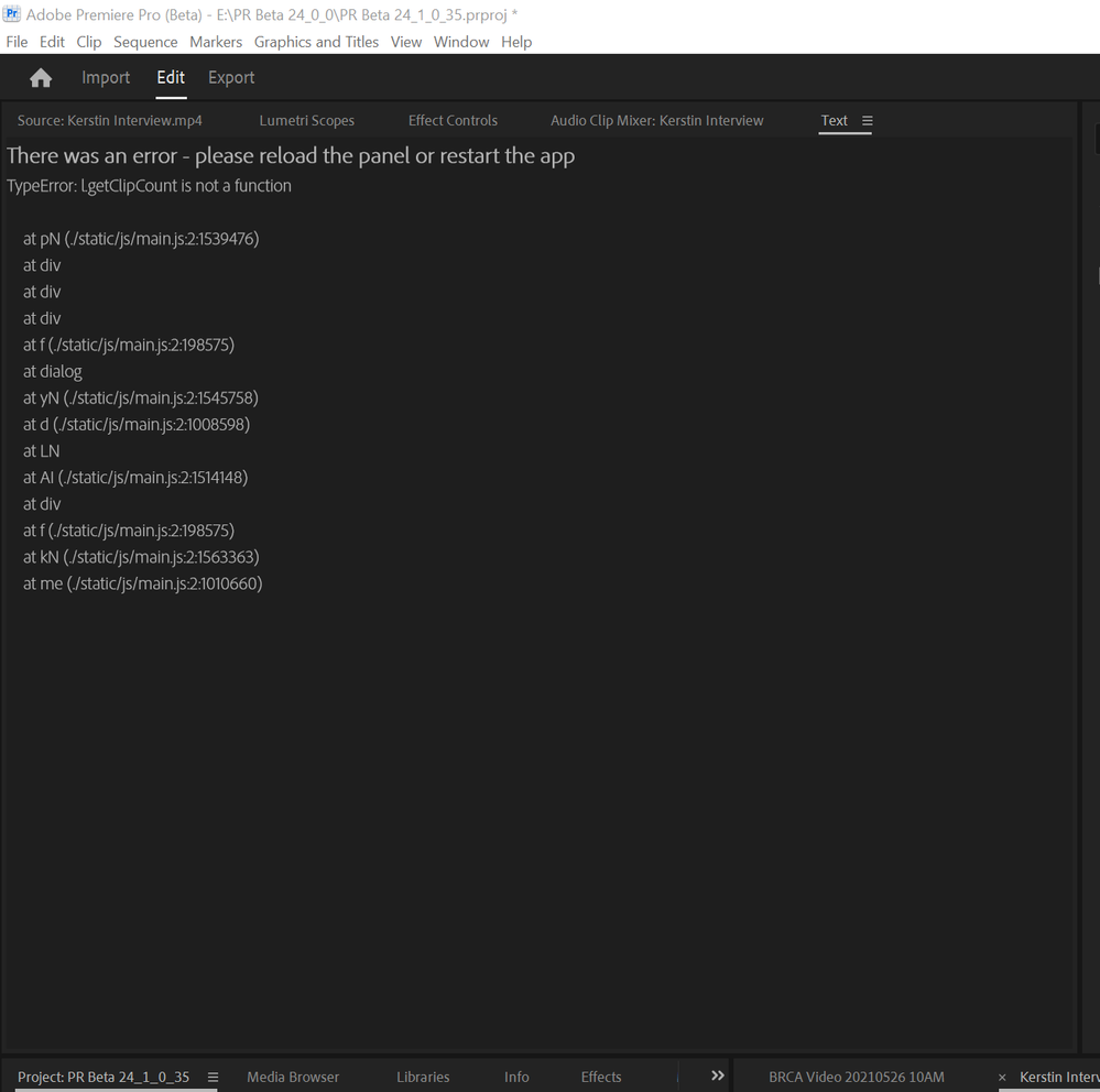 PR Beta 24_1_0_35 Transcribe Panel Error Screenshot 2023-09-28 063015.png PR Beta 24_1_0_35 Transcribe Panel Error Screenshot 2023-09-28 063015.png