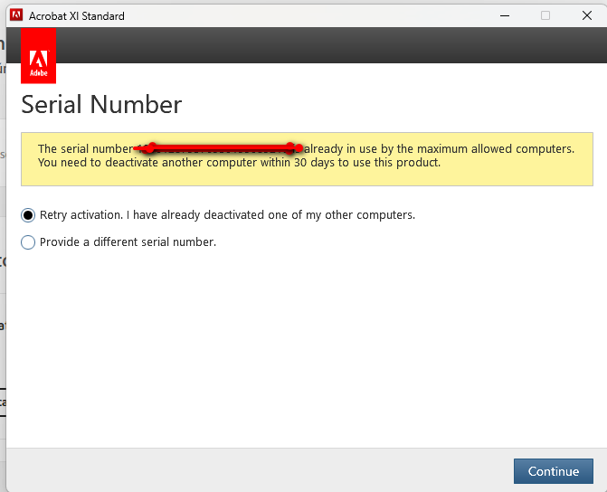 Acrobat xI Standard license. Adobe Community 14120082