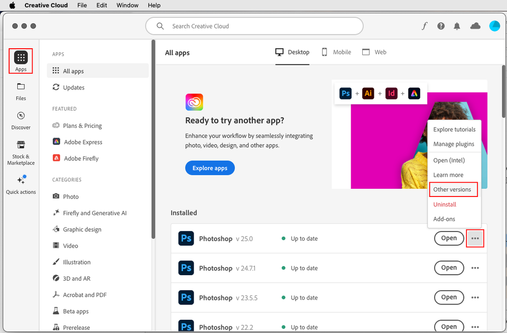 Solved: Re: How to find / install Photoshop 23? - Adobe Community 