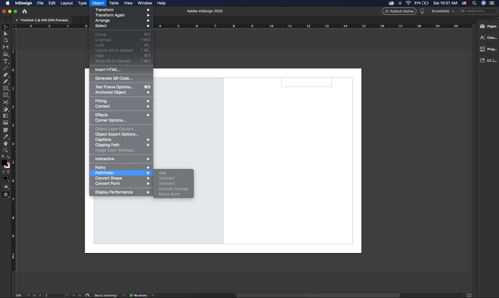 Solved Can T Add Pathfinder To Indesign Workspace Adobe Support Community