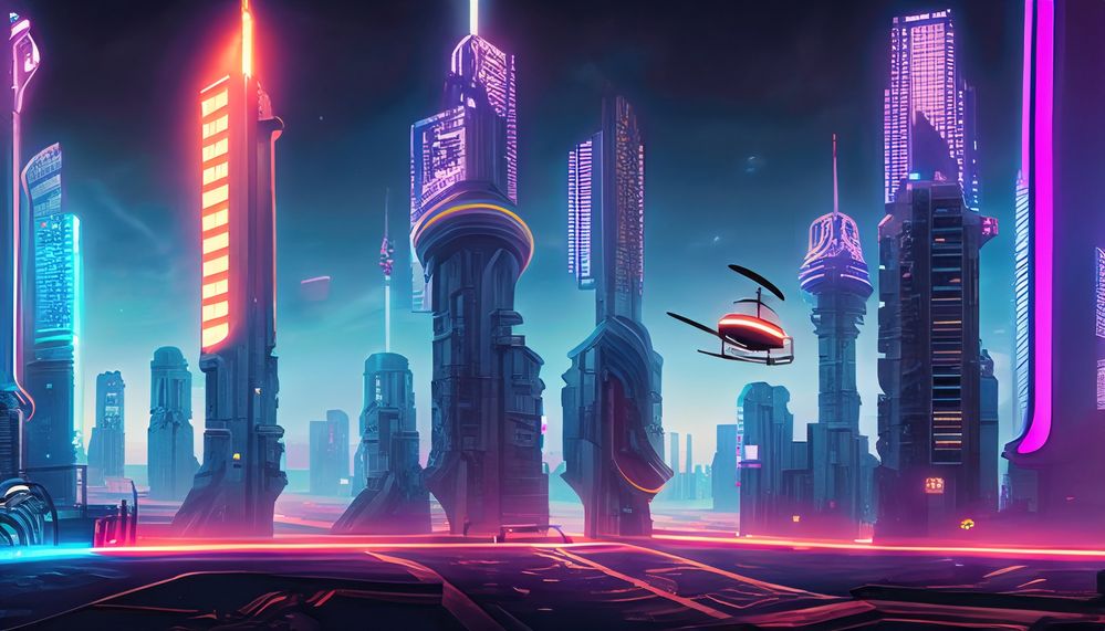 Firefly futuristic city with skyline and helipad. and neon lights 31366.jpg
