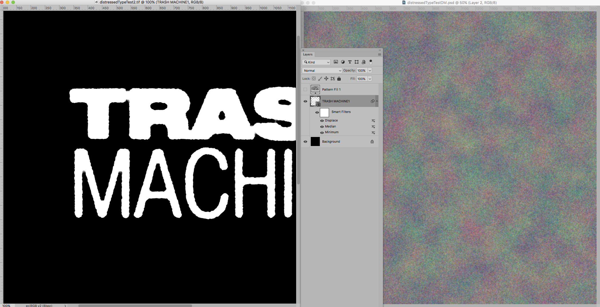 create vintage ink bleed grunge