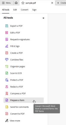 Can't Find Prepare Form In New Update - Adobe Community - 14164680
