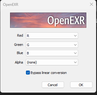 Can the EXR source settings be added to Lumetri Panel