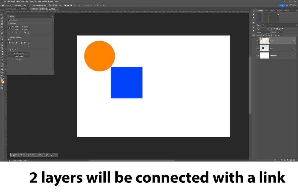 2 layers will be connected with a link