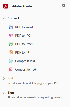 Adobe Acrobat Online tools