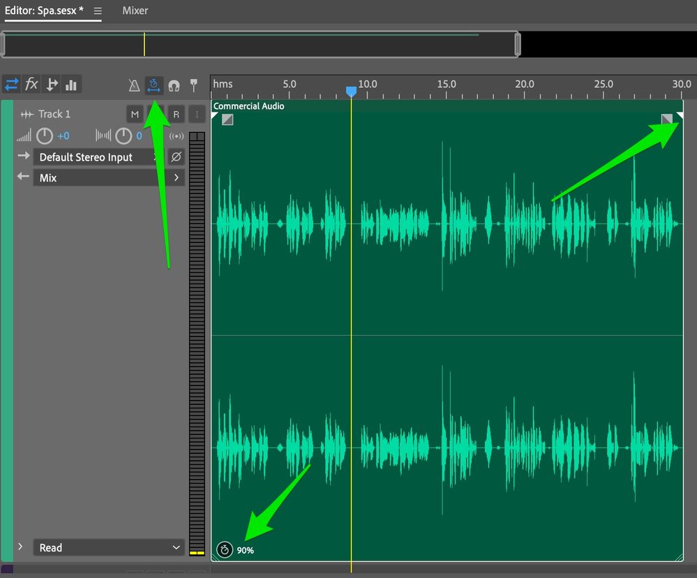 adobe audition stereo