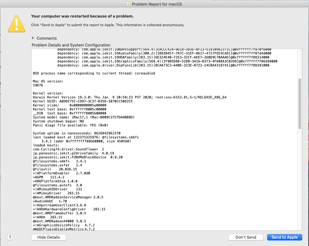 Encoder keeps turning my computer off MAC Adobe Community 10943100