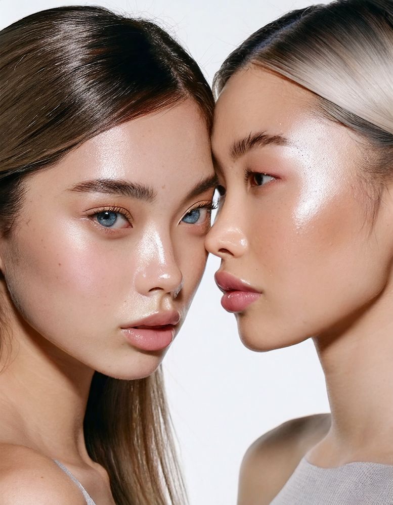 Firefly Two women cheek to Cheek. The left is a white skin Korean girl. The right is a white skin bl.jpg