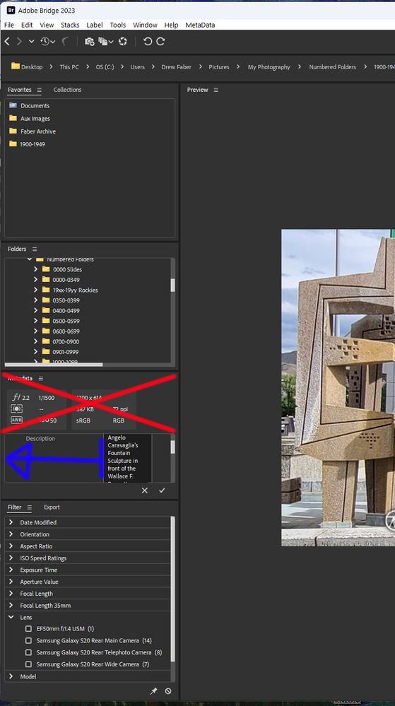 Metadata Panel wastes too much space.