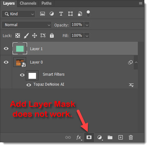 Add Layer Mask and Add Layer buttons not working - Adobe Support Community - 10942601